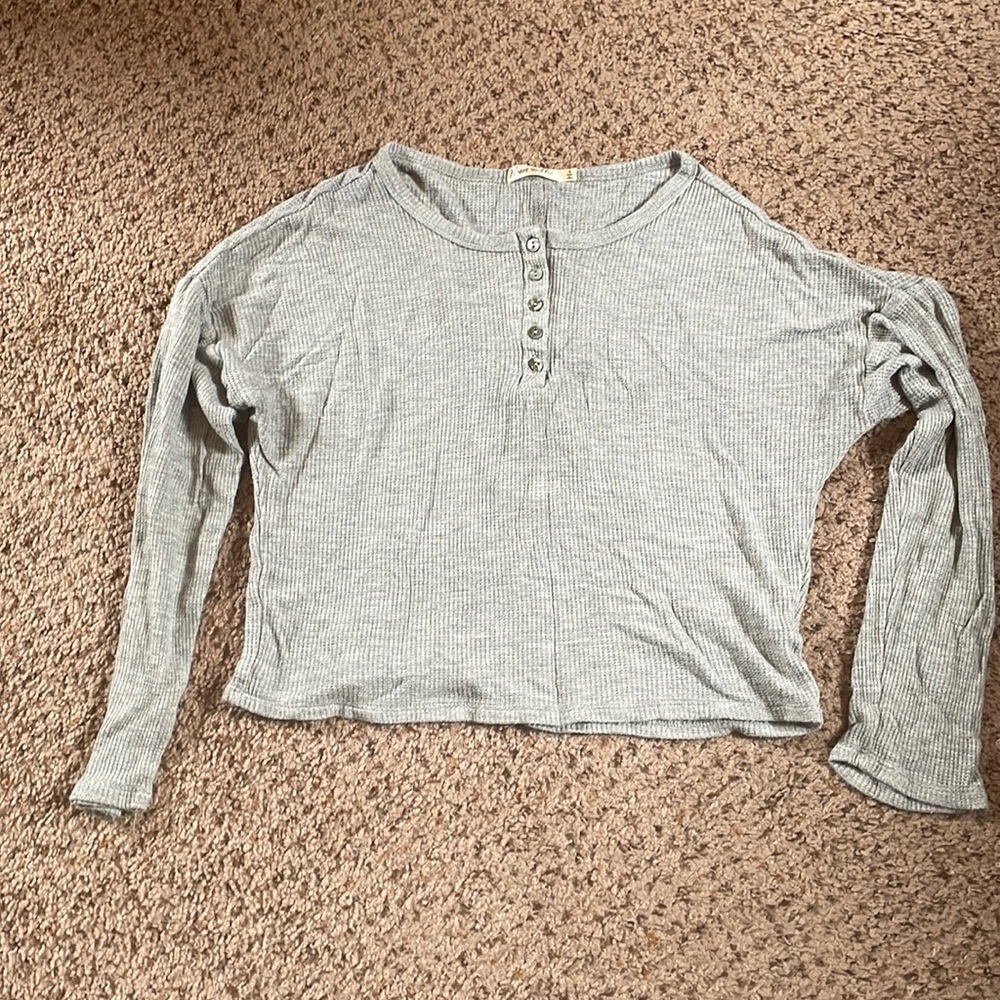 Waffle knit crop top